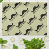 かっこいい最高のパパ 黒ひげ 父の日パターン キッチンタオル (折り畳み)