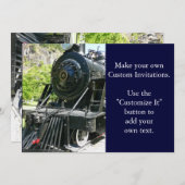 かっこいい機関車 招待状 (正面/裏面)