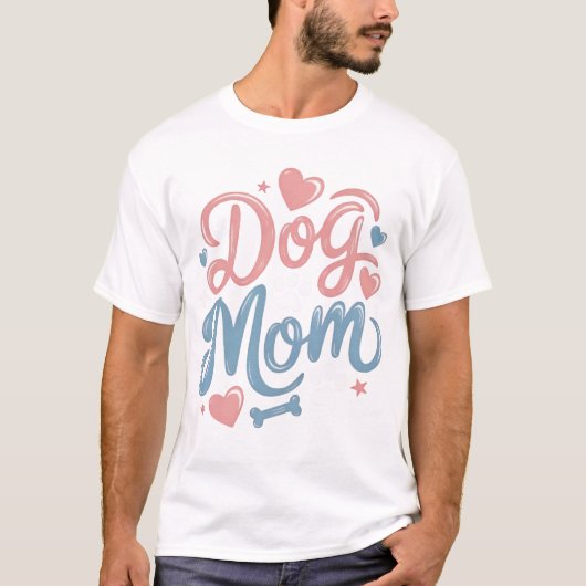 かっこいい犬のパパの足跡Tシャツデザイン Tシャツ (正面)