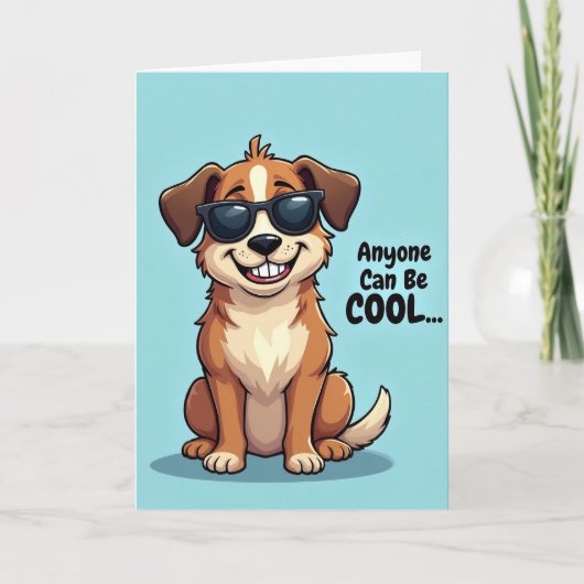 かっこいい犬の誕生日カード カード (正面)