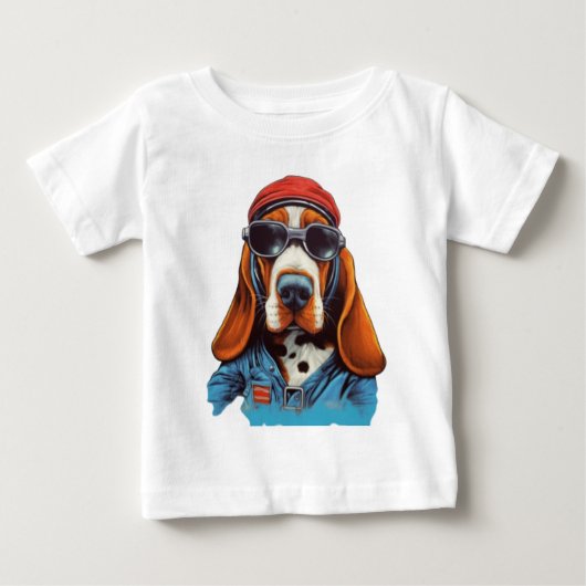 かっこいい犬 ベビーTシャツ (正面)