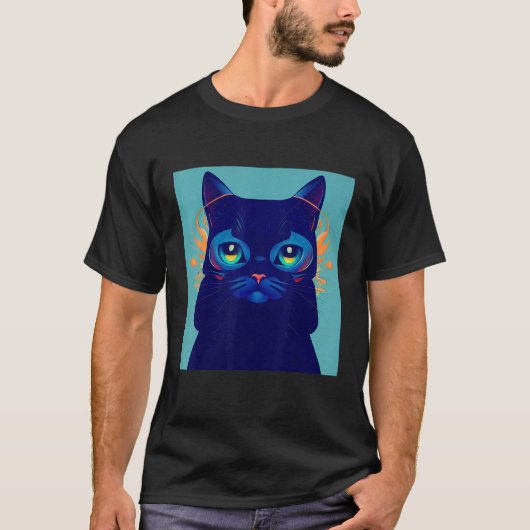 かっこいい猫と子猫 Tシャツ (正面)