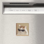 かっこいい猫のミーム マグネット (インサイチュ (食洗機))