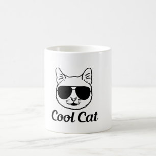 かっこいい猫 猫好きのためのデザイン コーヒーマグカップ