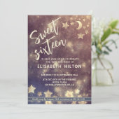 かっこいい現代の天の月と星のスイート16 招待状 (スタンド正面)