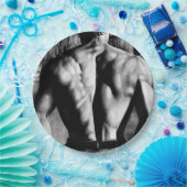 かっこいい男性のボディビルディングアート おしゃれな男性ボディビルディング イラスト ペーパープレート (パーティー)