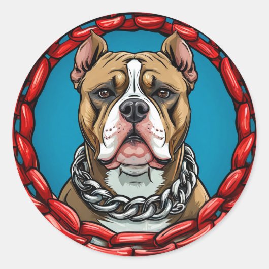 かっこいい純血種の犬 ラウンドシール (正面)