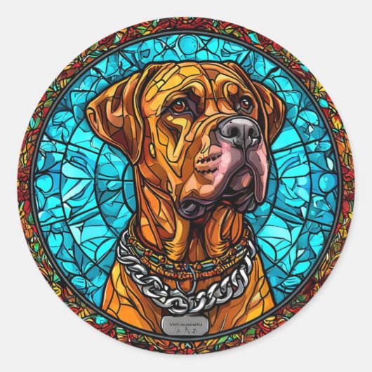 かっこいい純血種の犬 ラウンドシール (正面)