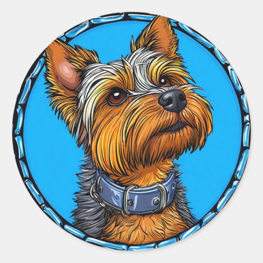 かっこいい純血種の犬 ラウンドシール (正面)