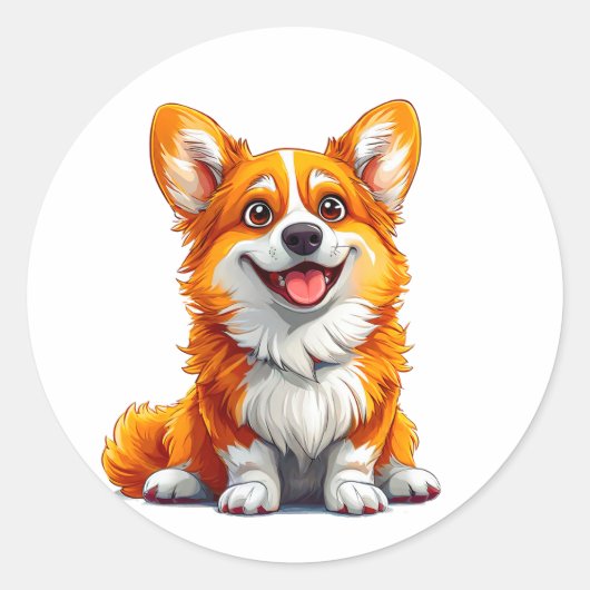 かっこいい純血種の犬 ラウンドシール (正面)