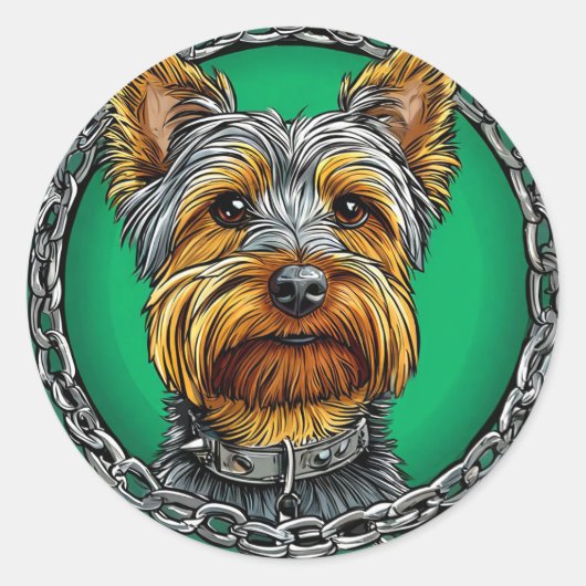 かっこいい純血種の犬 ラウンドシール (正面)