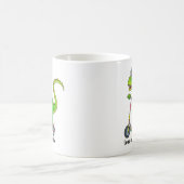 かっこいい緑の恐竜 コーヒーマグカップ (中央)