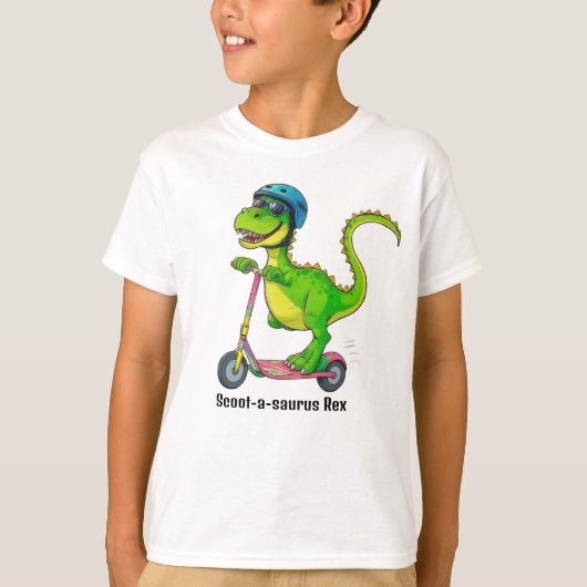 かっこいい緑の恐竜 Tシャツ (正面)