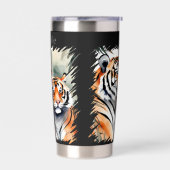 かっこいい虎愛好家ジャングル 保温保冷タンブラー (左面)