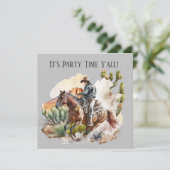 かっこいい西部カウボーイラバー 招待状 (スタンド正面)