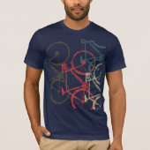 かっこいい重なり合う自転車 Tシャツ (正面)