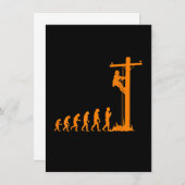 かっこいい電気工事士の進化したギフト ノートカード (正面/裏面)