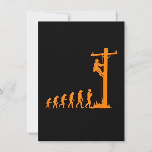 かっこいい電気工事士の進化したギフト ノートカード (正面)