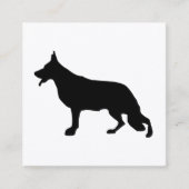 かっこいい黒いシェパード スクエア名刺 (正面)