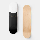 かっこいい黒猫 スケートボード (正面)