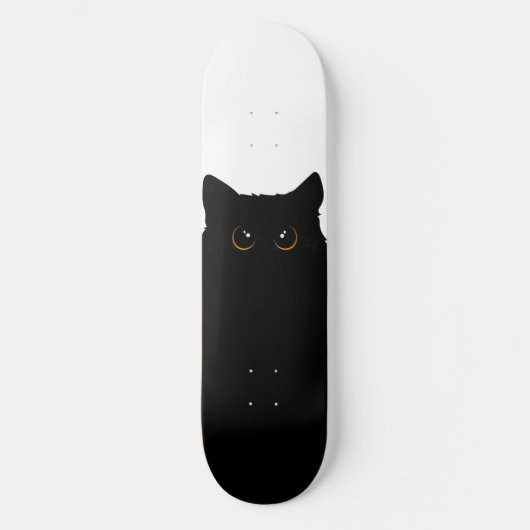 かっこいい黒猫 スケートボード (正面)