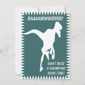 かっこいいＴ－ＲＥＸ恐竜の誕生日パーティー招待状 招待状 (裏面)