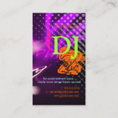 かっこいい / おしゃれな ネオンライト / 蛍光色 名刺 (裏面)