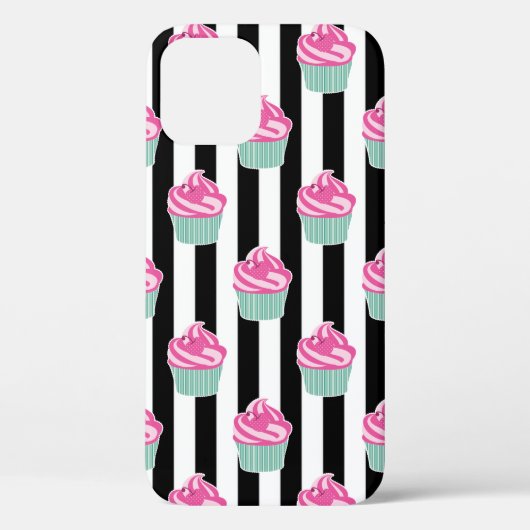 かっこいい おしゃれな 黒と白 Case-Mate iPhoneケース (裏面)