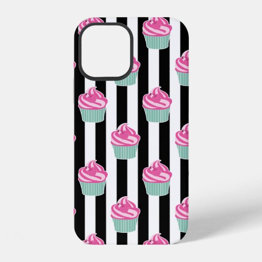 かっこいい おしゃれな 黒と白 iPhoneケース (裏面)