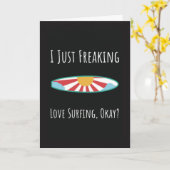 かっこいい おもしろい サーフィン カード 夏 サーファー 海 ユーモア (黄色い花)
