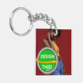 かっこいい！ キーチェーン - アクリル スクエア（両面） (正面左)