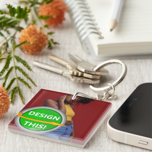 かっこいい！ キーチェーン - アクリル スクエア（両面） (正面右)