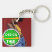 かっこいい！ キーチェーン - アクリル スクエア（両面） (裏面)