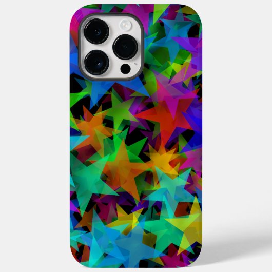 かっこいい グルーヴィー レインボー スターズ Case-Mate iPhoneケース (裏面)