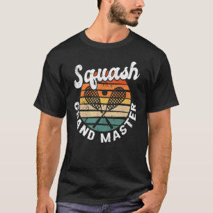 かっこいい スカッシュ レトロ クラシック ラケット スカッシュ グランド マ Tシャツ