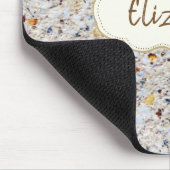 かっこいい!トレンディな大理石と石のフレーム - あなただけの特別な一品 マウスパッド (コーナー)