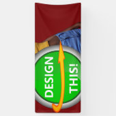 かっこいい！バナー - 2.5' x 6' - 屋内用 - オーダーメイド 横断幕 (縦)