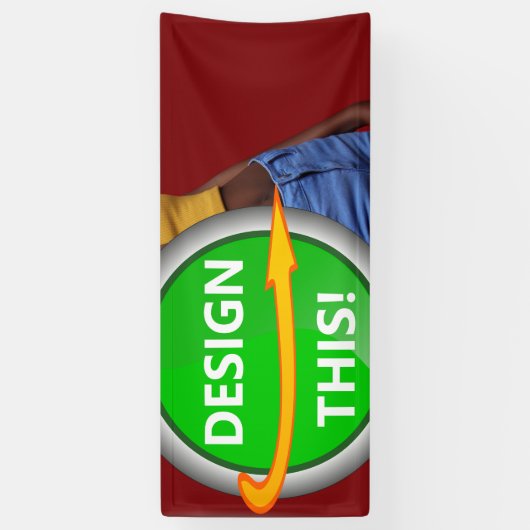 かっこいい！バナー - 2.5' x 6' - 屋内用 - オーダーメイド 横断幕 (縦)