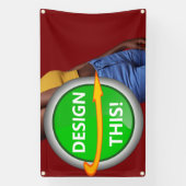 かっこいい!バナー - 2.5'x4' - 屋外用 メタルグリップ付き 横断幕 (縦)