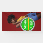 かっこいい！ バナー - 4'x8' - 屋内 - カスタム 横断幕 (横)