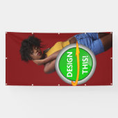 かっこいい！ バナー - 4'x8' - 屋外用 メタルグリップ付き 横断幕 (横)