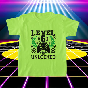 かっこいい ビデオゲームプレーヤー 男女兼用 6歳 誕生日 Tシャツ