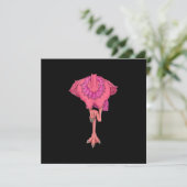 かっこいい フラミンゴ ハロウィン 仮装 コスプレ 面白い 招待状 (スタンド正面)