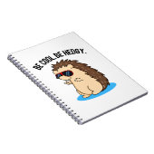 かっこいい ヘッジー 面白い ハリネズミの駒 ノートブック (右側)