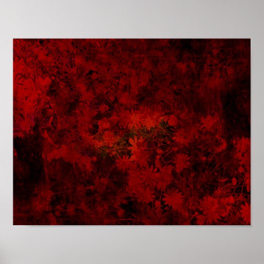 かっこいい、モダンな花/花柄のアート ポスター (正面)