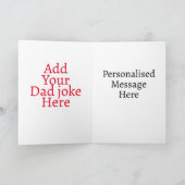 かっこいい ユニークな パパのジョーク カード (内部)