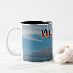 かっこいい 人気のハイキングできる 登りやすい キリマンジャロ山 ツートーンマグカップ