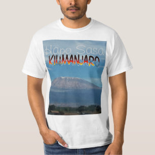 かっこいい 人気のハイキングできる 登りやすい キリマンジャロ山 Tシャツ