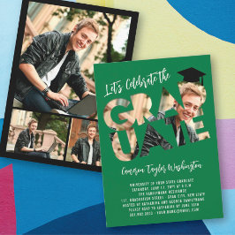 かっこいい 卒業 切り抜き フォト 現代の 卒業 パーティー 招待状