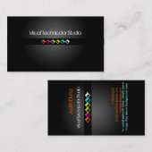 かっこいい 蛍光ダイヤモンド型 名刺 (正面/裏面)